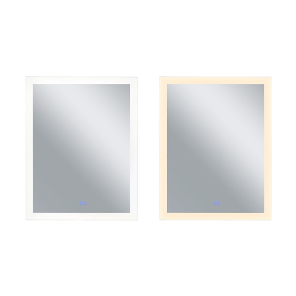 Cwi Lighting Abigail Rectangle Matte White LED 30 in. Mirror 1233W30-36 - main